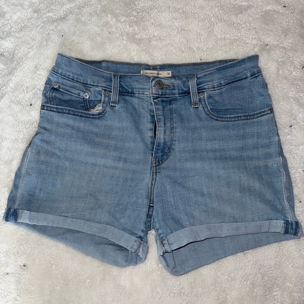 Levi's Light Blue Jean Shorts for Women